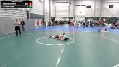 100 lbs 3rd Place Match - Colin Simmons, Republic Co Wrestling Club vs Layton Fries, GI Grapplers