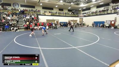 144 lbs Cons. Round 5 - Everett Knospe, St. Croix Central vs Swayne Stencil, Marathon