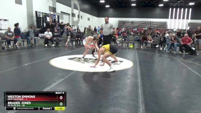 129 lbs Round 3 (8 Team) - Weston Emmons, Heat Lightning vs Braden Jones, M2 Blue (NJ)