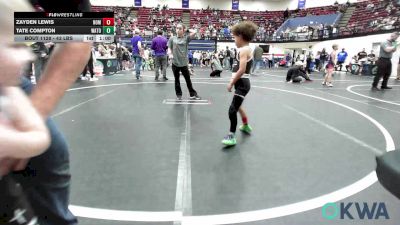 43 lbs Quarterfinal - Zayden Lewis, Team Nomad vs Tate Compton, Watonga Youth Wrestling