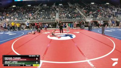 56 lbs Champ. Round 2 - Michael Turner, Green River Grapplers Wrestling vs Grant Lopez, Evanston Elite Wrestling Club