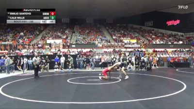 126 lbs Cons. Round 1 - Emilio Santoyo, Shawnee Mission Bishop Miege Hs vs Cale Wills, Augusta