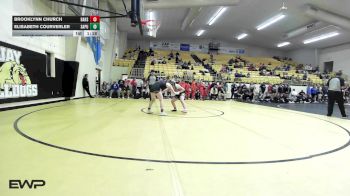 120 lbs 3rd Place - Brooklynn Church, Broken Arrow Girls HS vs Elisabeth Courverler, Sapulpa HS Girls