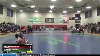 101 lbs Cons. Round 2 - Kaela Barrientos, Coronado vs Mckenzie Mendoza, SLAM Academy