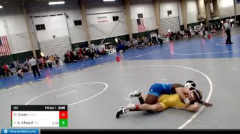157 lbs Champ. Round 2 - Samajay Alboyd, Pratt Community College vs Parker Elliott, Colorado Mesa University