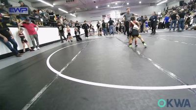 40-43 lbs Rr Rnd 5 - Laylen Parish, Wagoner Takedown Club vs Hunter Prose, Jay Wrestling Club