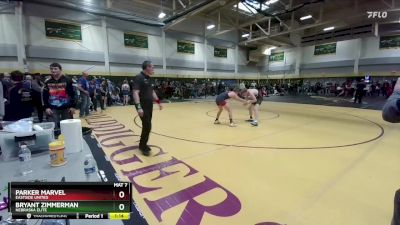 130 lbs Quarterfinal - Bryant Zimmerman, Nebraska Elite vs Parker Marvel, Eastside United