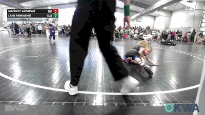 52 lbs Final - Maculey Andrews, Raw vs Lane Pankaskie, Claremore Wrestling Club