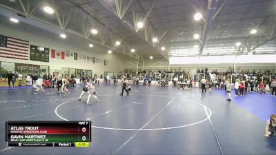 75 lbs Quarterfinal - Gavin Martinez, Bear Lake Wrestling Club vs Atlas Trout, Wasatch Wrestling Club