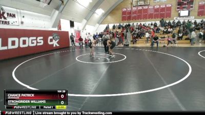 106 2B Quarterfinal - Strongrider Williams, Tonasket vs Chance Patrick, Okanogan