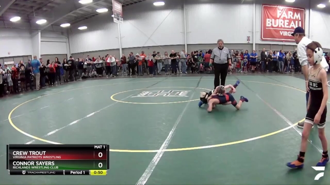 45 lbs Champ. Round 2 - Connor Sayers, Richlands Wrestling Club vs Crew ...