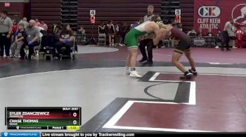 152 lbs Quarterfinal - Chase Thomas, Osage vs Syler Zdanczewicz, Fennimore