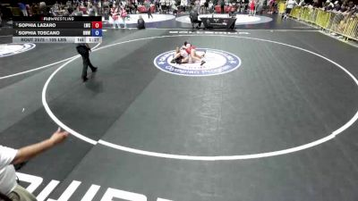 105 lbs Semis - Sophia Lazaro, Legacy Wrestling Center vs Sophia Toscano, Red Wave Wrestling