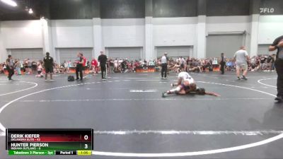 96 lbs Round 1 (10 Team) - Hunter Pierson, Indiana Outlaws vs Derik Kiefer, Oklahoma Elite