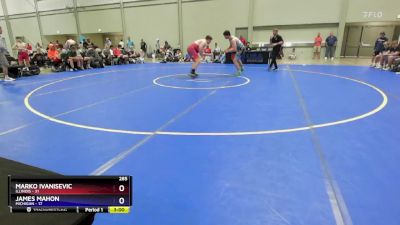 285 lbs 2nd Place Match (16 Team) - Marko Ivanisevic, Illinois vs James Mahon, Michigan