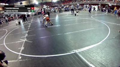 62 lbs Champ. Round 2 - Kaxtin Keeling, Sutherland Youth Wrestling Club vs Bryce Peyton, The Best Wrestler