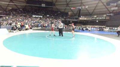 Girls 2A 110 lbs Champ. Round 2 - Adalyne Montiel, Toppenish (Girls) vs Asami Bortoletto, W. F. West (Girls)