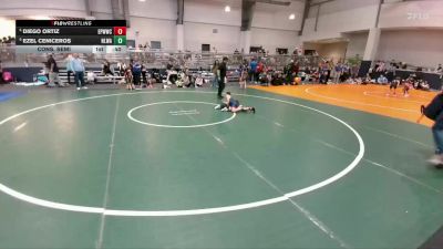 52 lbs Cons. Semi - Diego Ortiz, El Paso Wildcats Wrestling Club vs Ezel Ceniceros, NXT Level Wrestling Academy