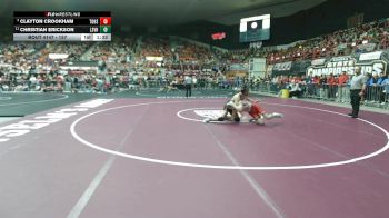 157 lbs Quarterfinal - Clayton Crookham, Tonganoxie HS vs Christian Erickson, Lindsborg-Smoky Valley HS