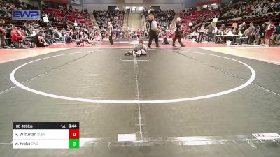 90-105 lbs Rr Rnd 1 - Ryker Wittman, Glenpool Warriors vs Wyatt Hicks, Claremore Wrestling Club