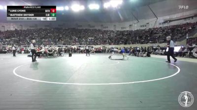 B5A-138 lbs Quarterfinal - Matthew Snyder, El Reno vs Luke Lyons, Guthrie