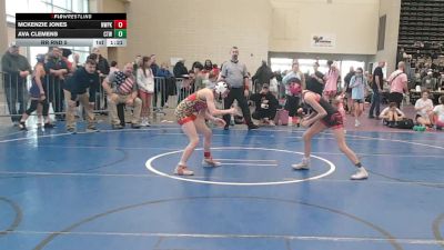 85 lbs Rr Rnd 5 - McKenzie Jones, NewWhale Pink - Girls vs Ava Clemens, Cordoba Trained (Sand Storm Sisters)