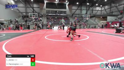 76 lbs Final - LeBrae Jones, HURRICANE WRESTLING ACADEMY vs Xylin Pennington, Henryetta Knights Wrestling Club