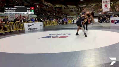 Schoolboys - 115 lbs Cons. Round 4 - Eli Alvarado, Daniel Cormier Wrestling Club vs Ricky Maki, MatTime Wrestling