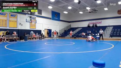 149 lbs Round 1 (6 Team) - Jonathan Perryman, Neosho County Community College vs Shawn Bamba, Cowley College