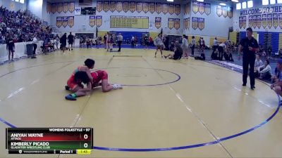 97 lbs Quarterfinal - Kimberly Picado, Gladiator Wrestling Club vs Aniyah Wayne, Attack