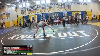 126 lbs Round 5 (8 Team) - Blake Edwards, Palm Harbor WC vs Johnny Yelvington, Riverview WC