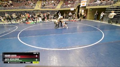 50 lbs Quarterfinal - Asher Hood, Charger Wrestling Club vs Jace Goulding, Iron Co Wrestling Academy