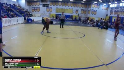 215 lbs Round 1 (8 Team) - Brandon Day, Longwood WC vs Joshua Ramirez, George Jenkins WC