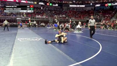 2A-120 lbs Quarterfinal - Simon Bettis, Eddyville-Blakesburg-Fremont vs Mitchell Williams, Crestwood, Cresco