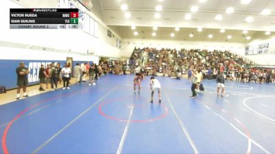138 lbs Champ. Round 2 - Gian Guiling, Yorba Linda HS vs Victor Rueda, Rolling Hills Wrestling Club