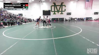 190 lbs Champ. Round 1 - Maximiliano Perez Salazar, Redlands East Valley vs Mike Lozano, Sonora