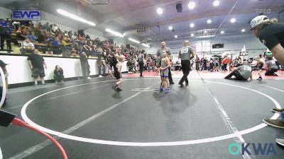 52 lbs Consi Of 8 #1 - Kamden Justice, Pryor Tigers vs River Minton, Runestone