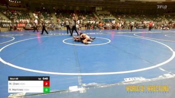 96 lbs Consi Of 8 #1 - Mitchell Chen, ADWC vs Raiden Martinez, Hawkeye WC