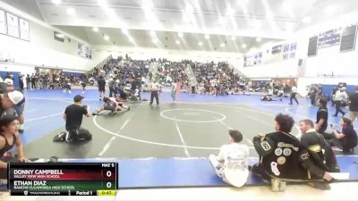 150 lbs Cons. Round 3 - Donny Campbell, Valley View High School vs Ethan Diaz, Rancho Cucamonga High School