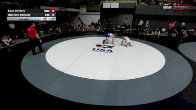 150 lbs Jack Bronte, MDWA - Mount Diablo Wrestling Association vs Michael Coelho, SJWA - San Joaquin Wrestling Association