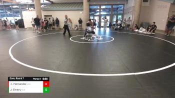 190 lbs Cons. Round 7 - Isaac Fernandez, Unattached vs James Emery, North Coast Grapplers