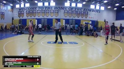 144 lbs Champ. Round 2 - Jonathan Bruner, Nsb Oceanside WC vs Leyton Collazo, Well Trained