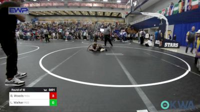 55 lbs Round Of 16 - Brastin Woods, Tecumseh Youth Wrestling vs Luke Walker, Piedmont