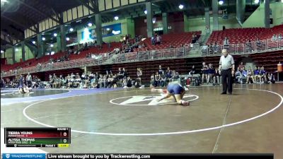 135 lbs Round 1 (8 Team) - Tierra Young, Manhattan HS vs Alyssa Thomas, Wood River Girls