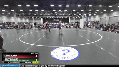 132 lbs Cons. Round 4 - Griffin Houts, Norman North High School Wrestling vs Charlie Hall, The Best Wrestler