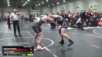 205 lbs Cons. Round 1 - Peyton Gibson, Russell vs Blake Berry, Blue Valley Wrestling Club