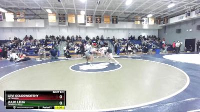 175 lbs Champ. Round 3 - Levi Goldsworthy, La Canada vs Julio Leija, Trabuco Hills