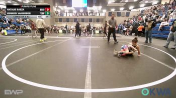 45 lbs Consi Of 8 #2 - Natalie Baeza, Woodward Youth Wrestling vs Kennedi Vanbibber, Ponca City Wildcat Wrestling