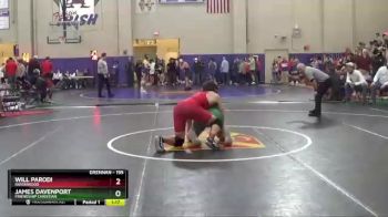 195 lbs Champ. Round 2 - Will Parodi, Ravenwood vs James Davenport, Friendship Christian