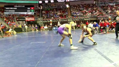 1A-120 lbs Cons. Round 3 - Max Millage, Earlham vs Ty Strode, Nodaway Valley